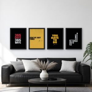 365 Days — Set of 4 Framed Prints — framed wall art set in a room