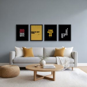 365 Days — Set of 4 Framed Prints — room view 2